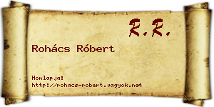 Rohács Róbert névjegykártya
